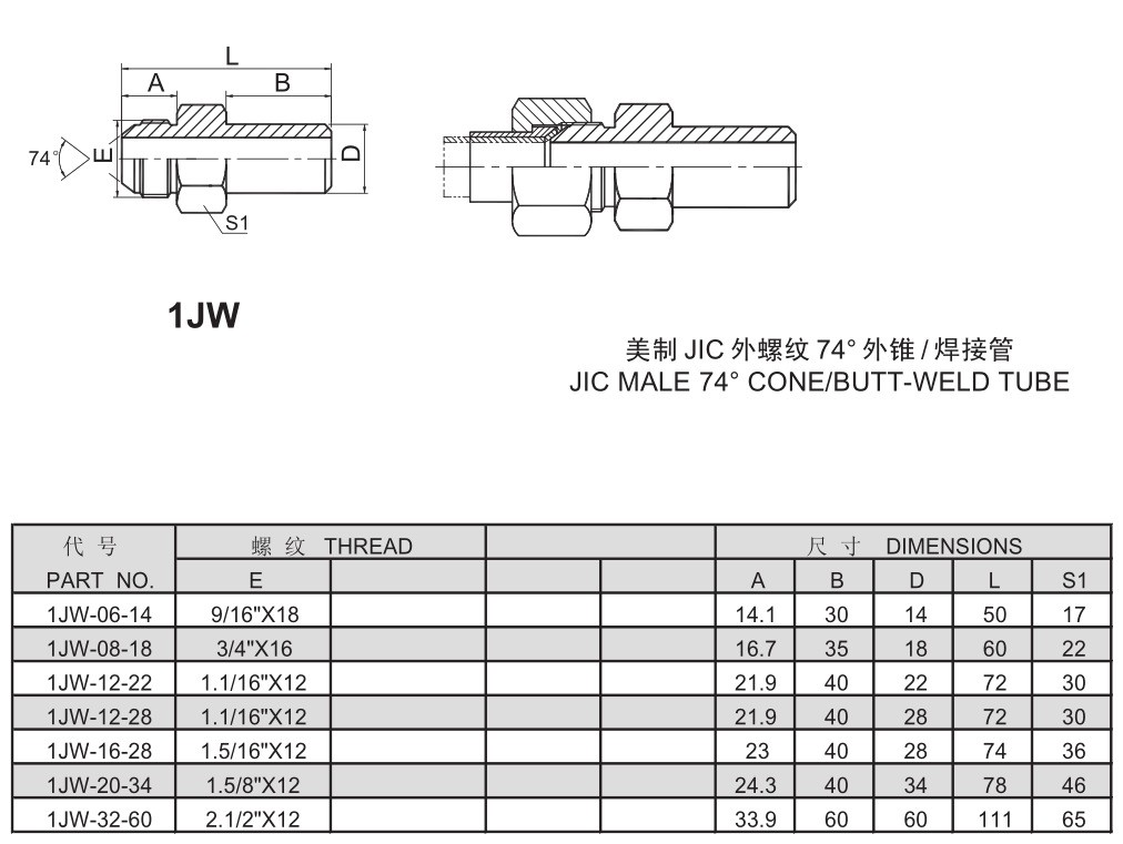 美制JIC外螺纹74度外锥焊接管接头.jpg 美制JIC外螺纹74度外锥焊接管接头.jpg