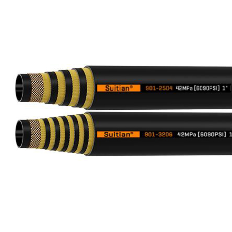 天河穗天高压高脉冲901系列钢丝缠绕高压胶管4到6层黑色耐油合成橡胶